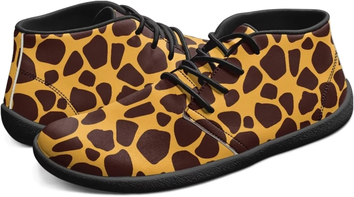 Jeiento Fish Scale Print Mens Barefoot Walking Shoes with Rubber Sole Zero Drop Sole