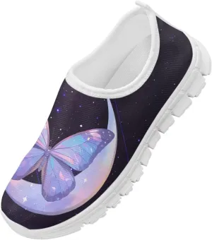 Kids Slip-On Athletic Shoes Breathable Mesh Running Sneakers for Boy Girl Comfort Anti-Skid Shoe for School & Outdoor Activities Size 11-15 White Sole