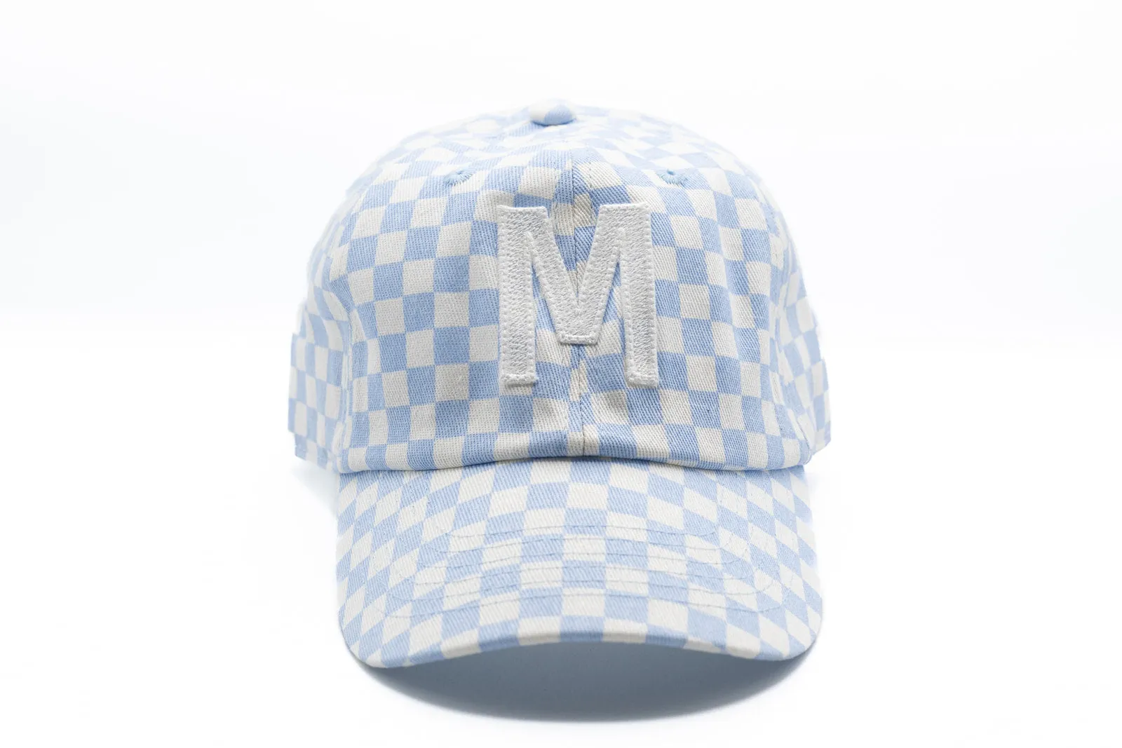 Light Blue Checker Baseball Hat