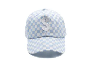 Light Blue Checker Baseball Hat