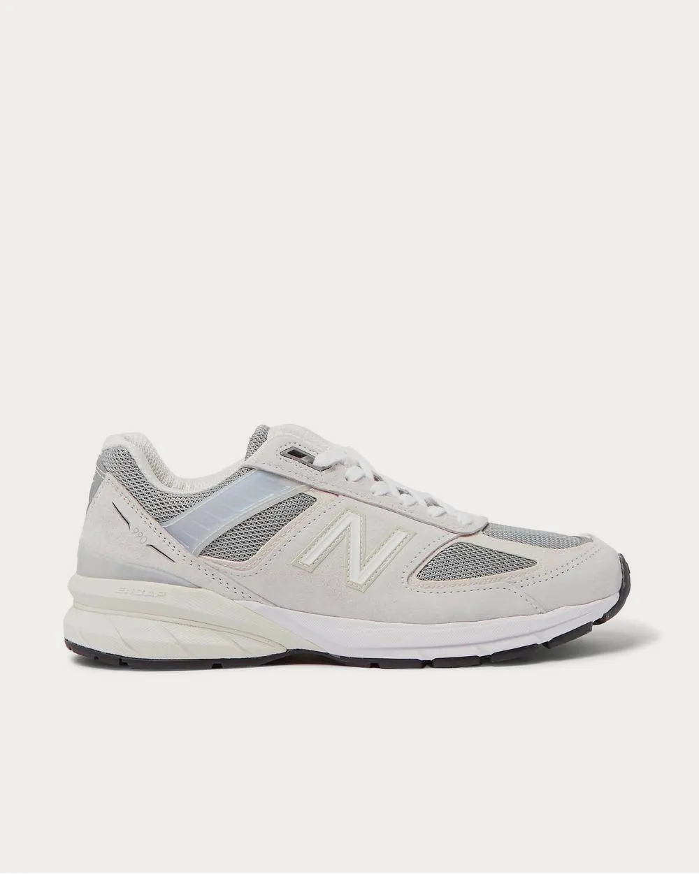 M990v5 Rubber-Trimmed Suede and Mesh  Gray low top sneakers
