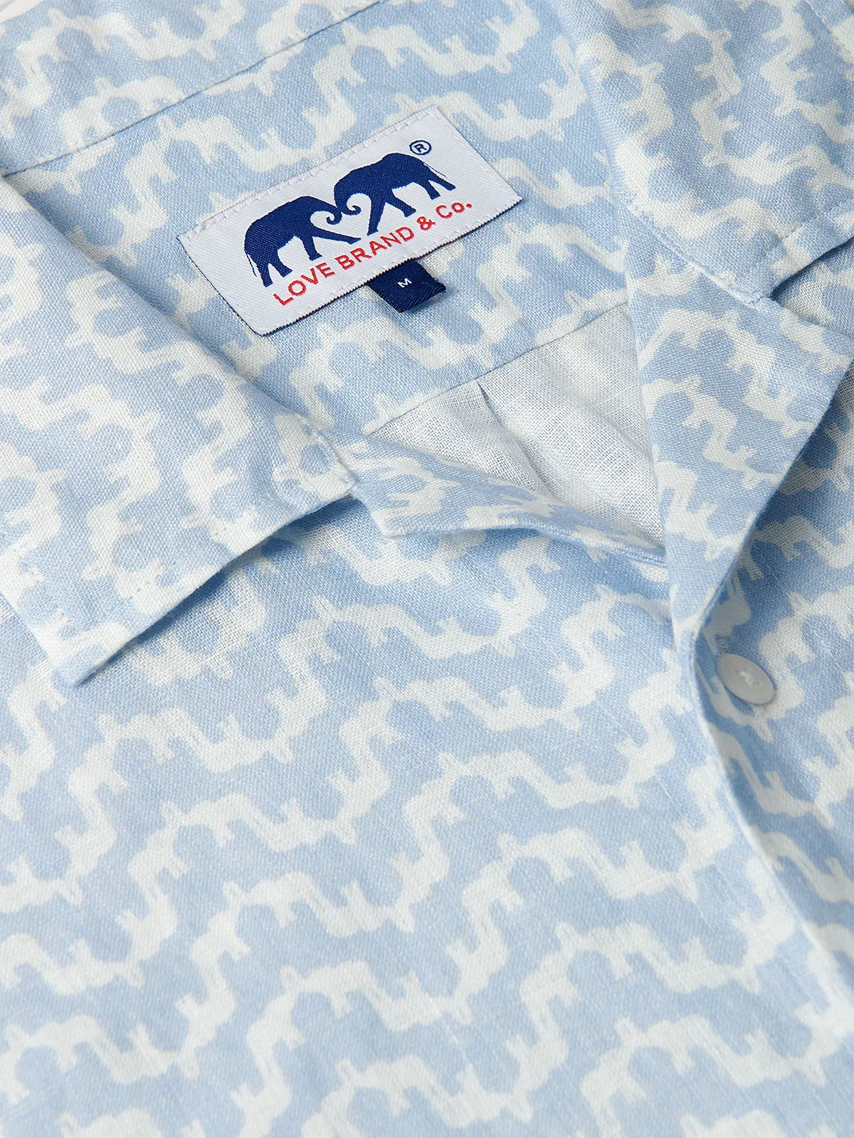 Men's Elephant Palace Sky Arawak Linen Shirt