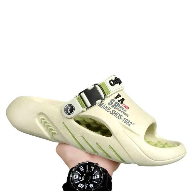 Men's Soft Massage Slippers - Indoor/Outdoor Beach Sandals, Comfortable Casual Slides