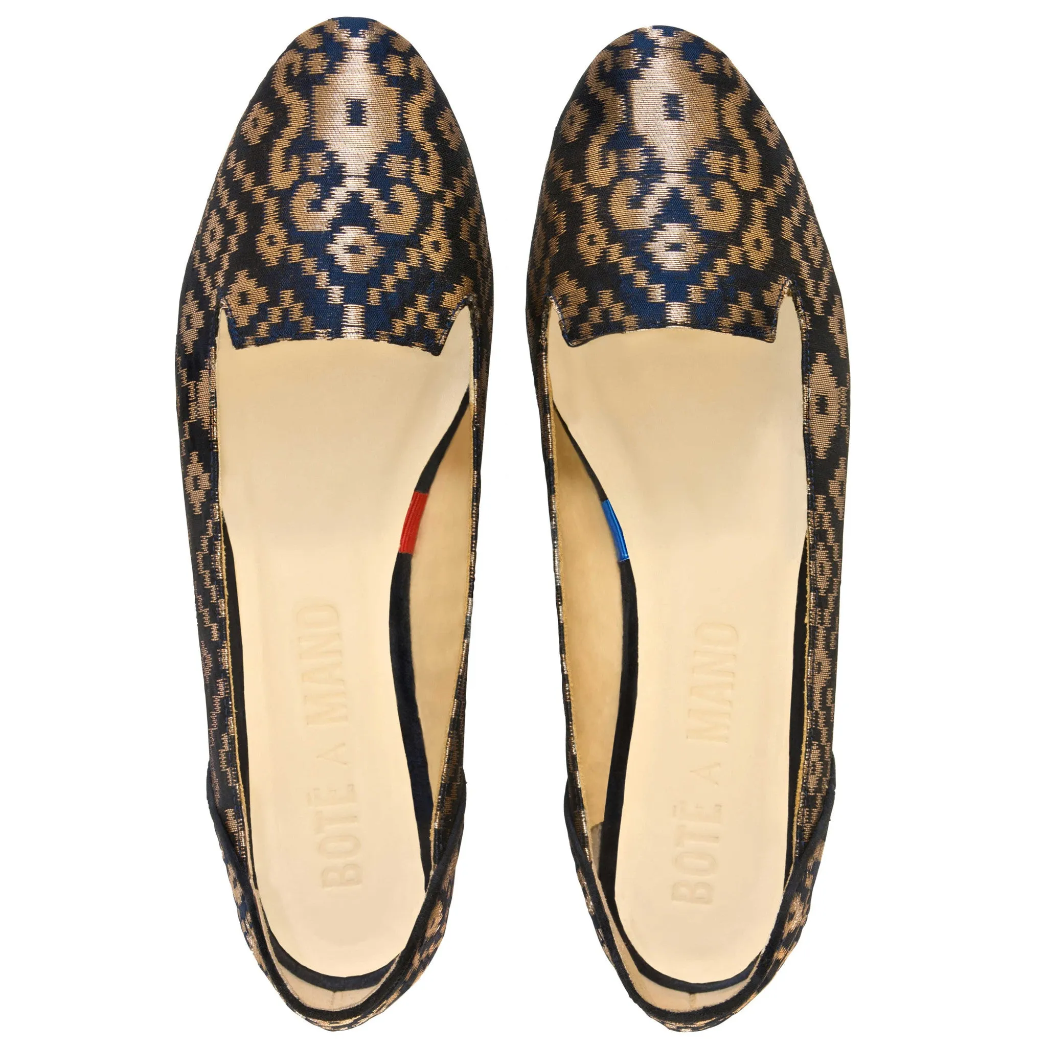 Midnight in Banaras Blue Ballet Flats