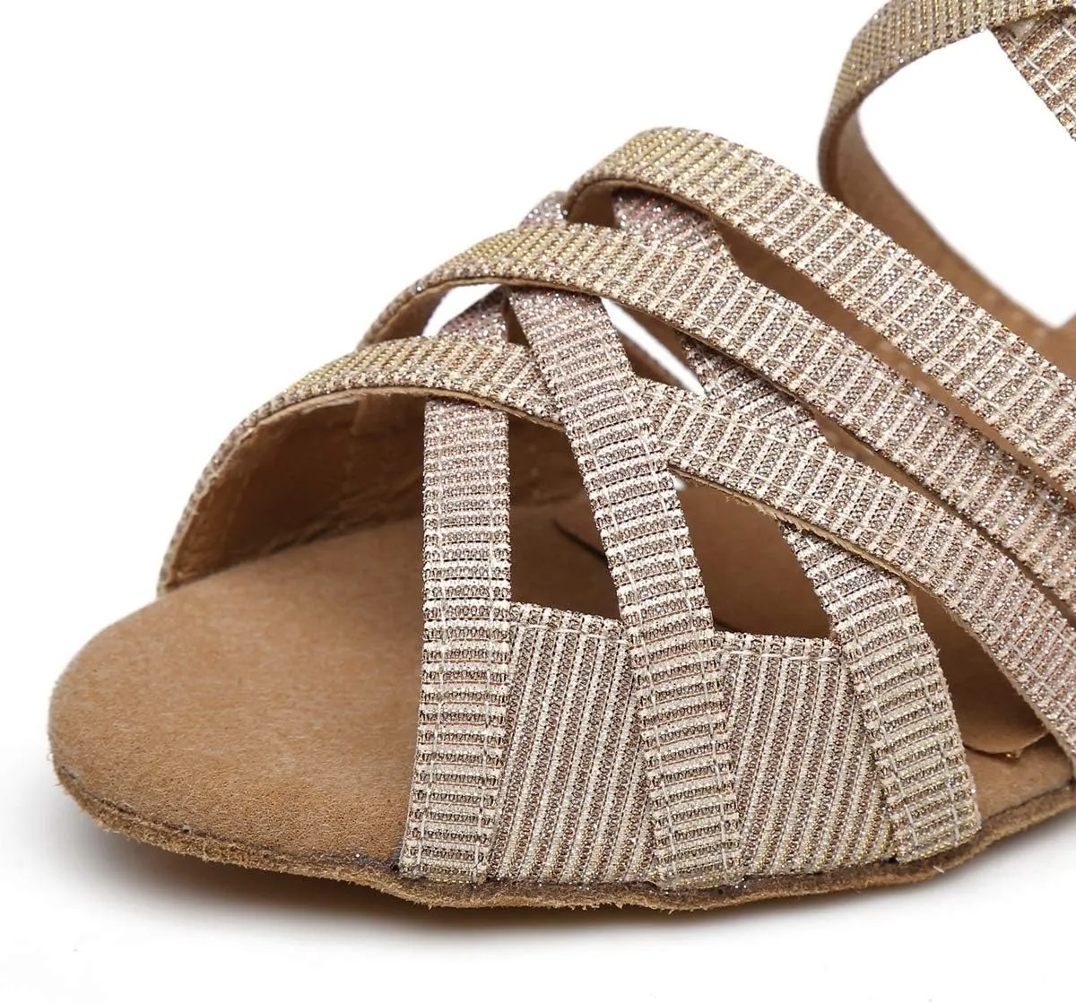 Minishion Women's Strappy Gliiter Tango Latin Dancing Shoes Prom Evening Sandals