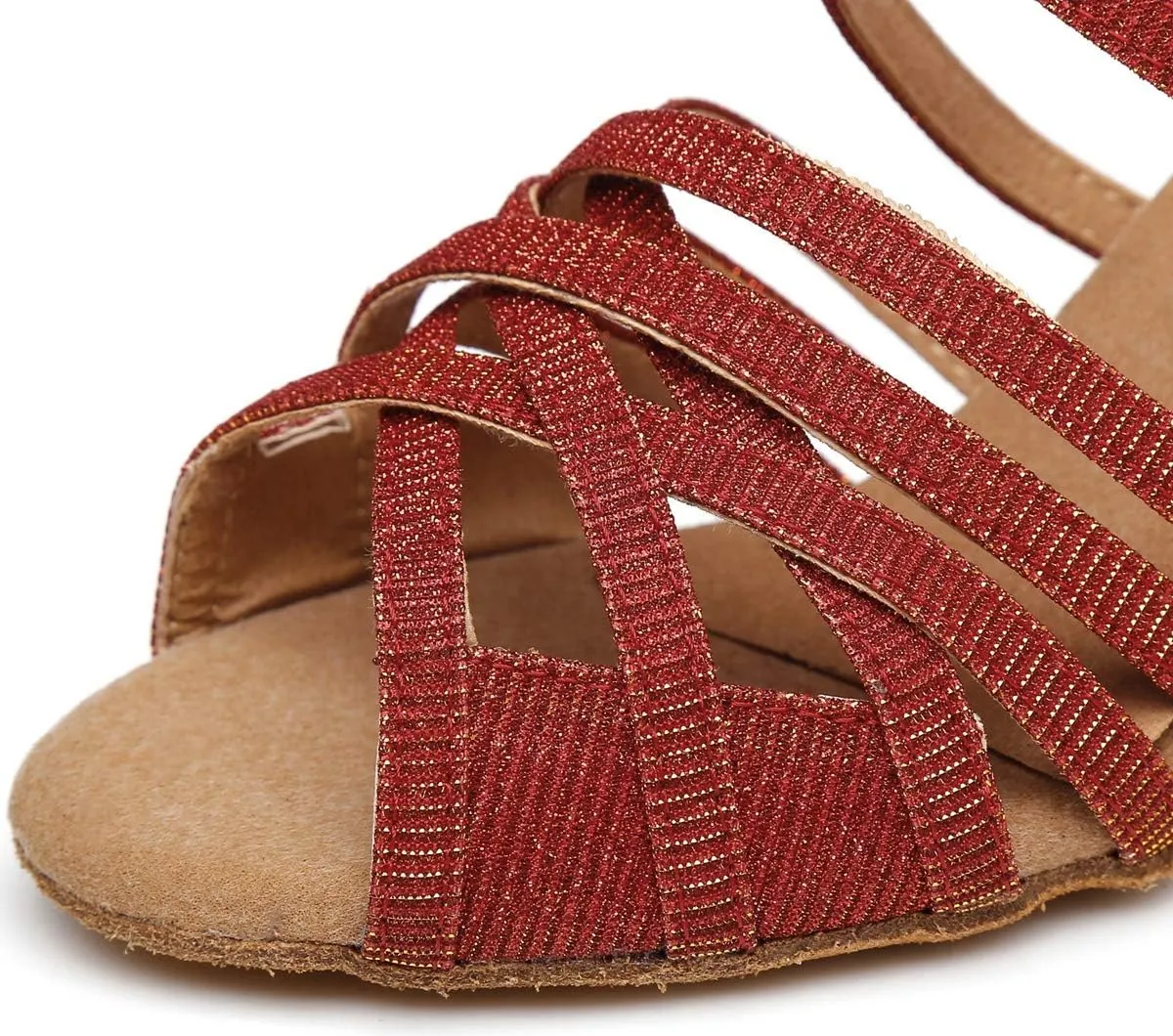 Minishion Women's Strappy Gliiter Tango Latin Dancing Shoes Prom Evening Sandals