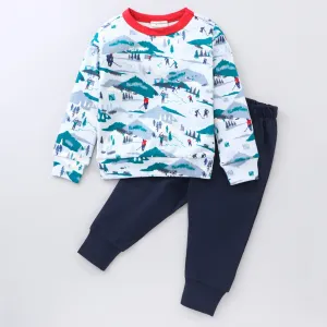Mountains Winters Top with Jogger Set