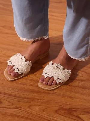 Mulmul Zeba Off white Vegan Flats