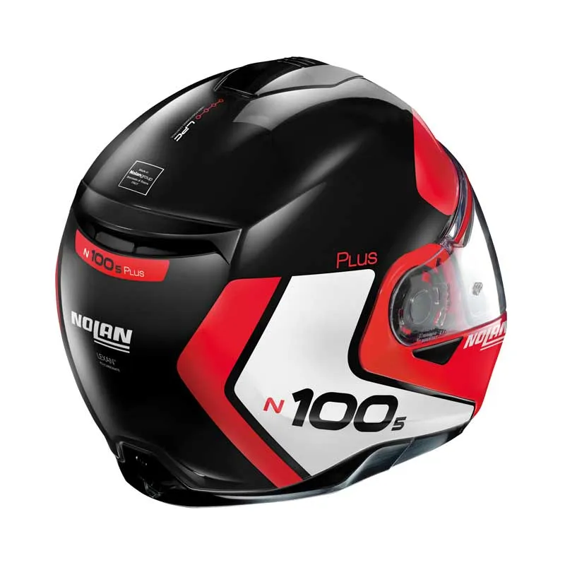 Nolan N100-5 PLUS N-Com Flip Face Helmet - red