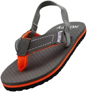NORTY Tod Boys 5-10 Grey/Orange Sandal 19104T