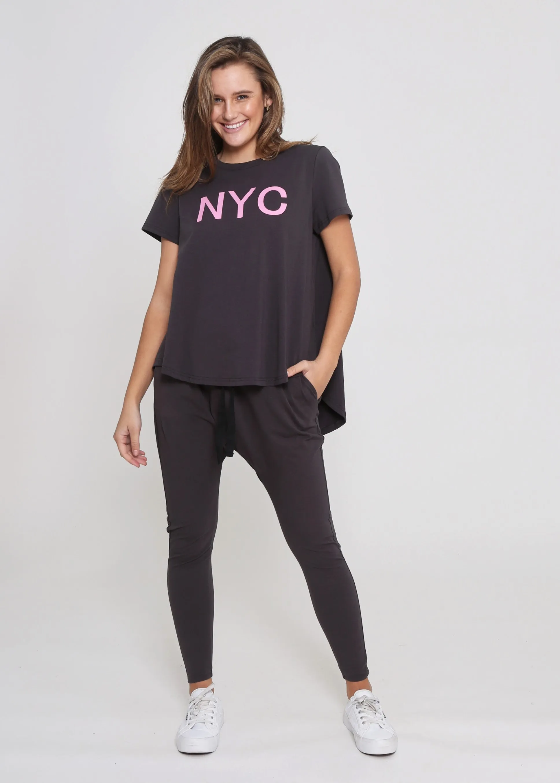 NYC Print Tee Dark Grey