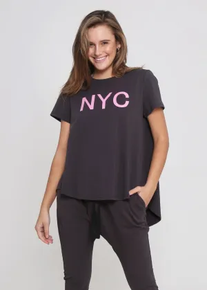 NYC Print Tee Dark Grey