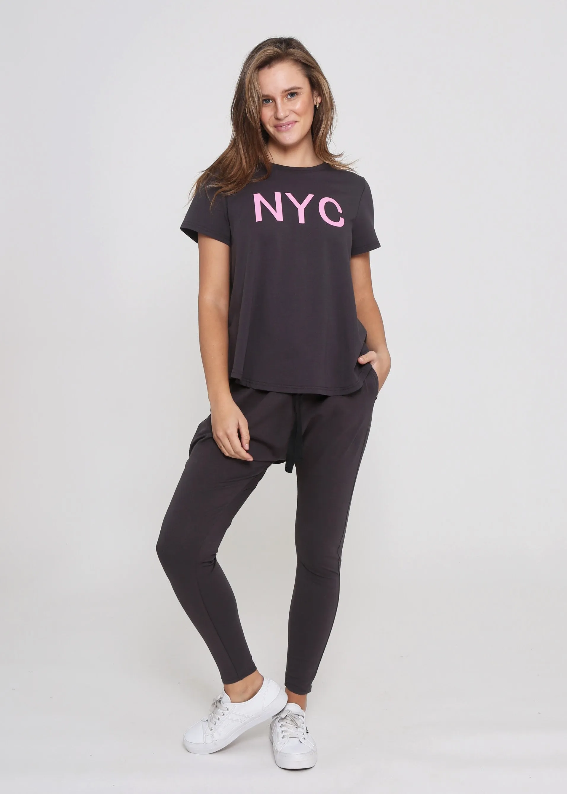 NYC Print Tee Dark Grey