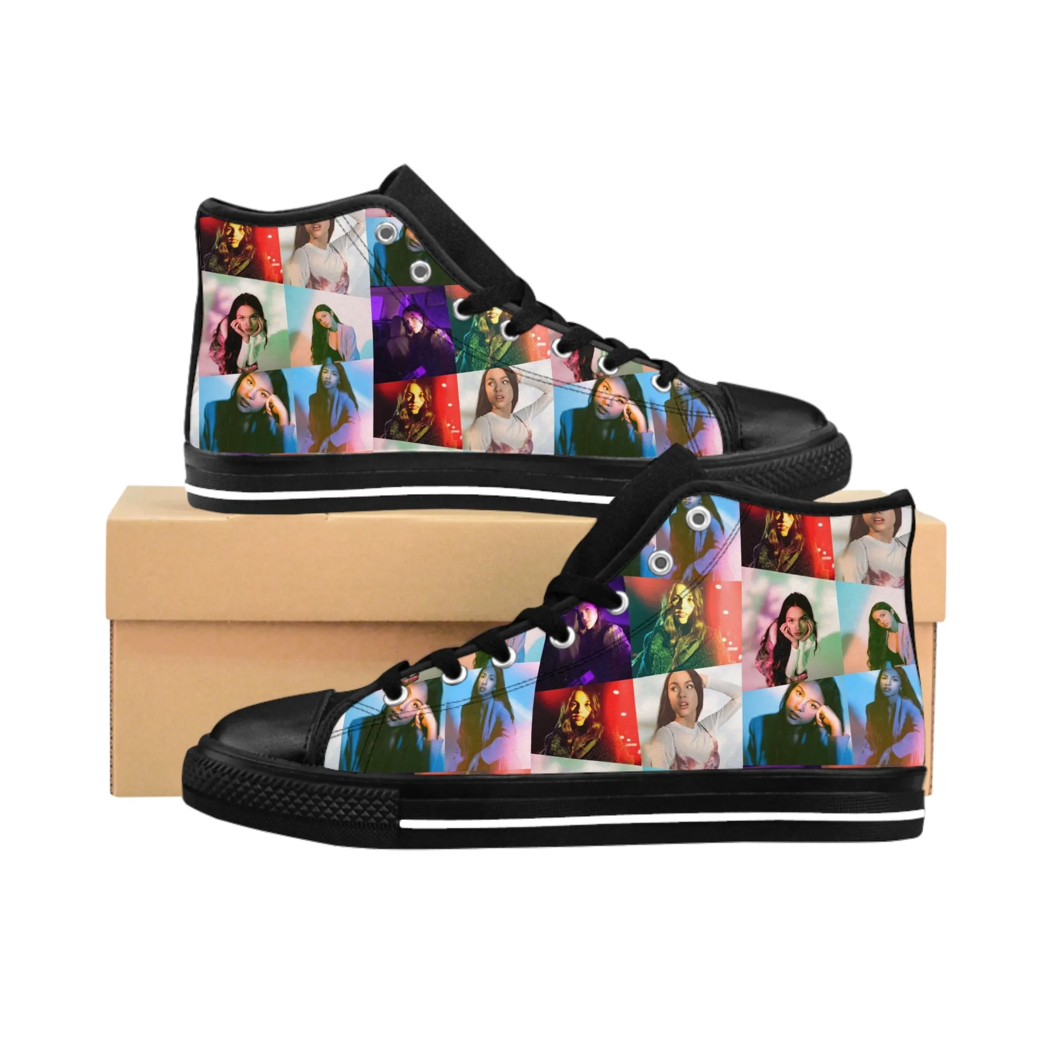 Olivia Rodrigo Portrait Collage Women's Classic Sneakers