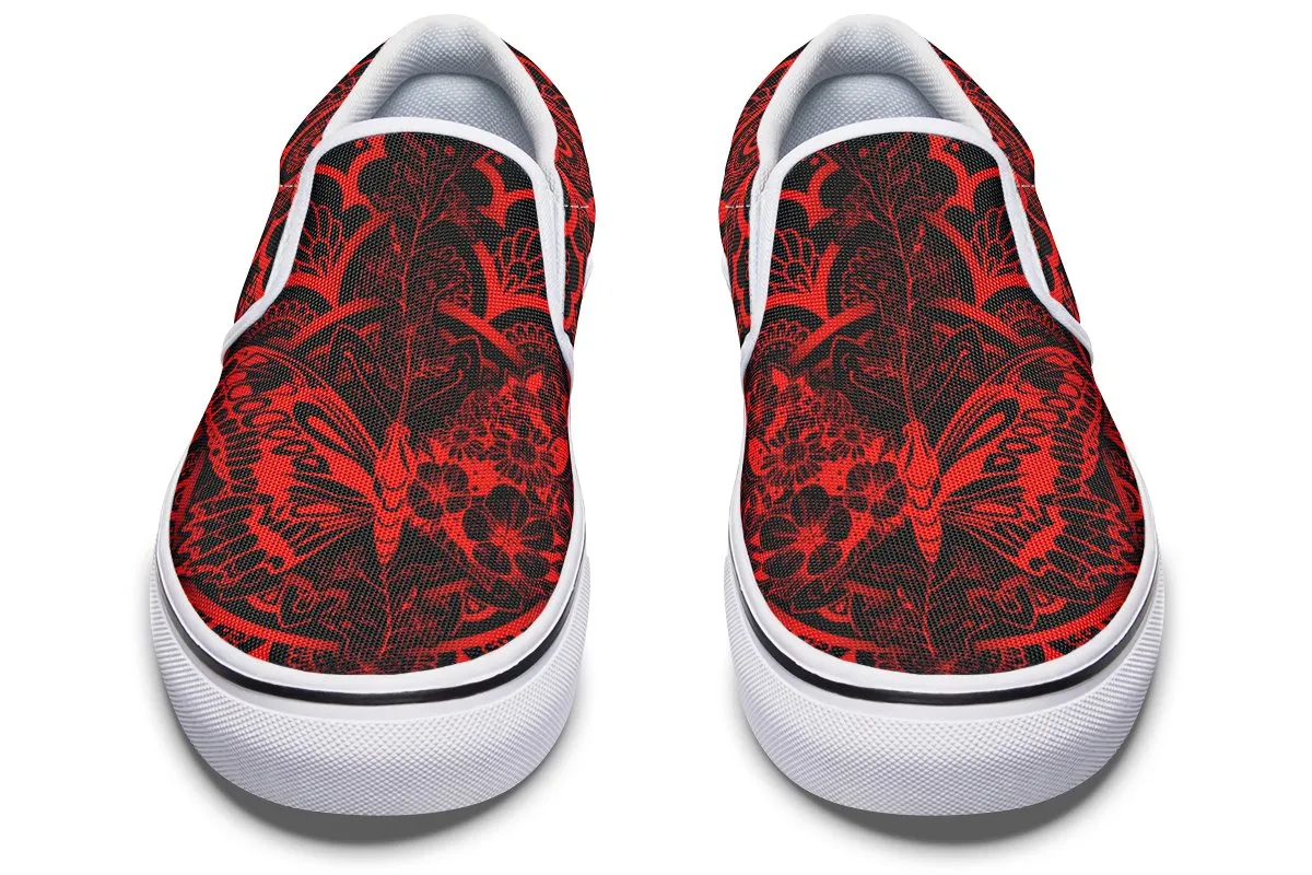 Red Floral Butterfly