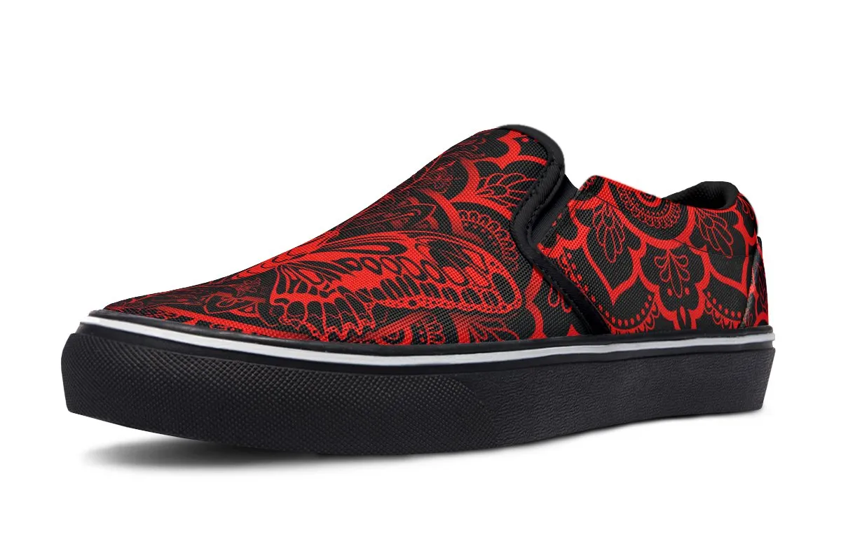 Red Floral Butterfly