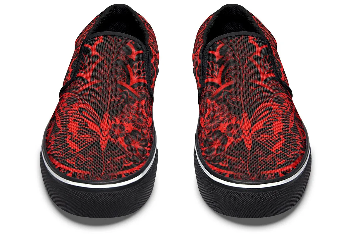 Red Floral Butterfly
