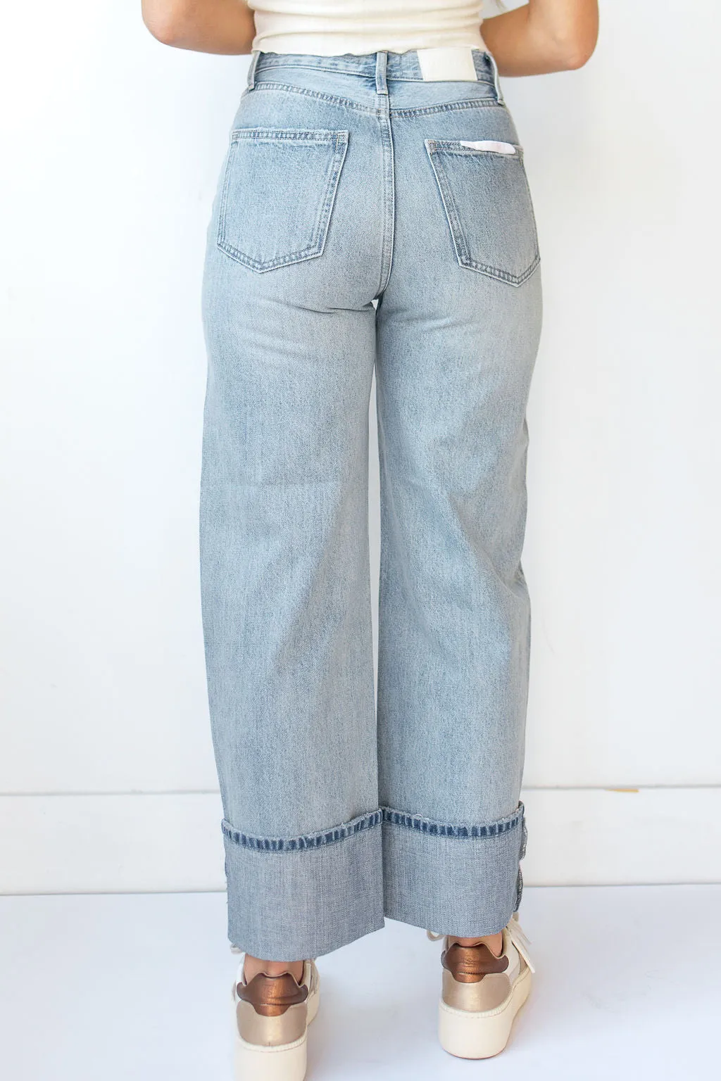 ryder high rise cuffed straight jeans