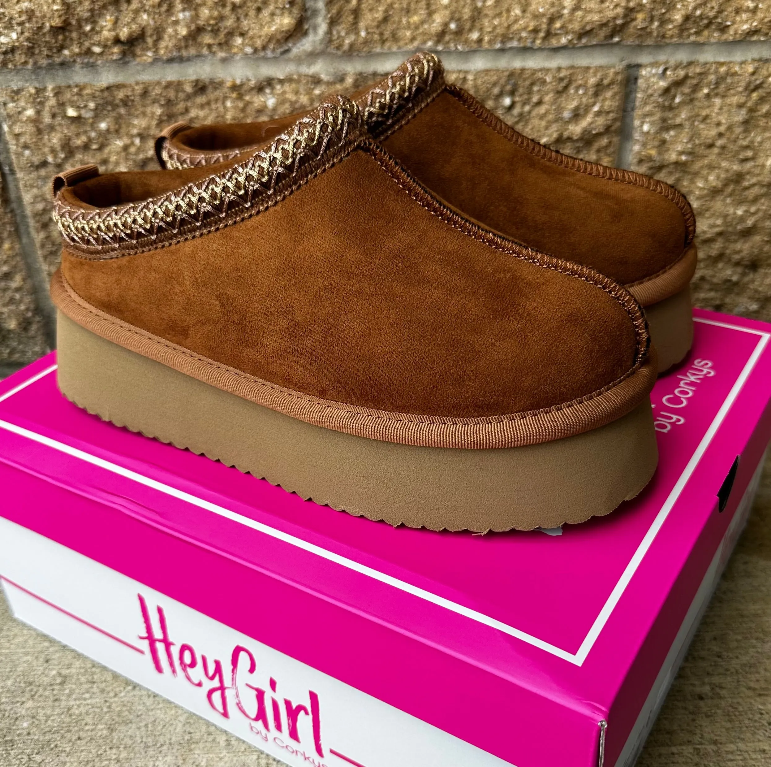 Sale Pillow Talk Tobacco Faux Suede Shoes