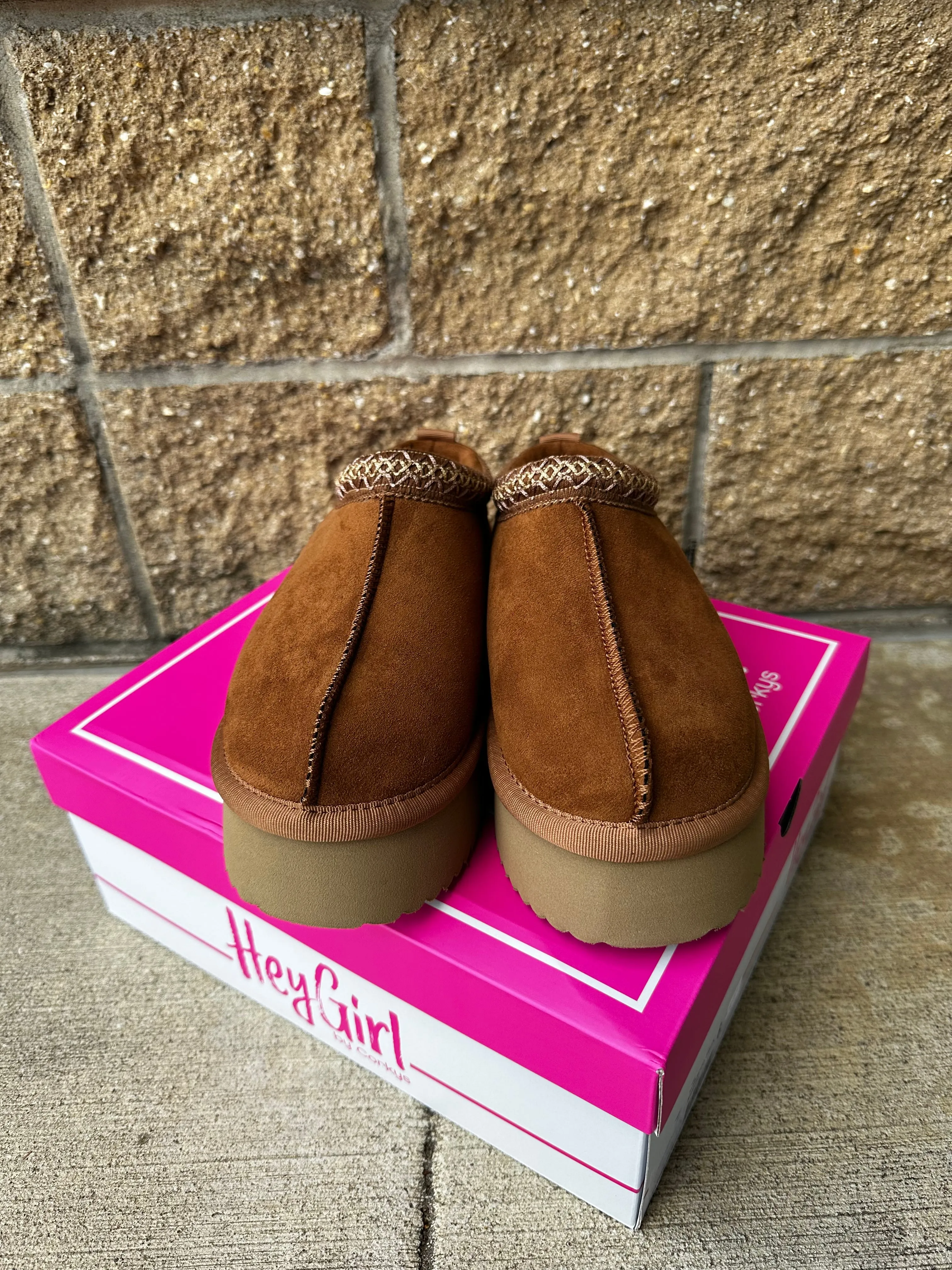 Sale Pillow Talk Tobacco Faux Suede Shoes
