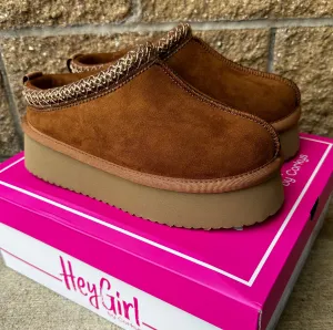 Sale Pillow Talk Tobacco Faux Suede Shoes