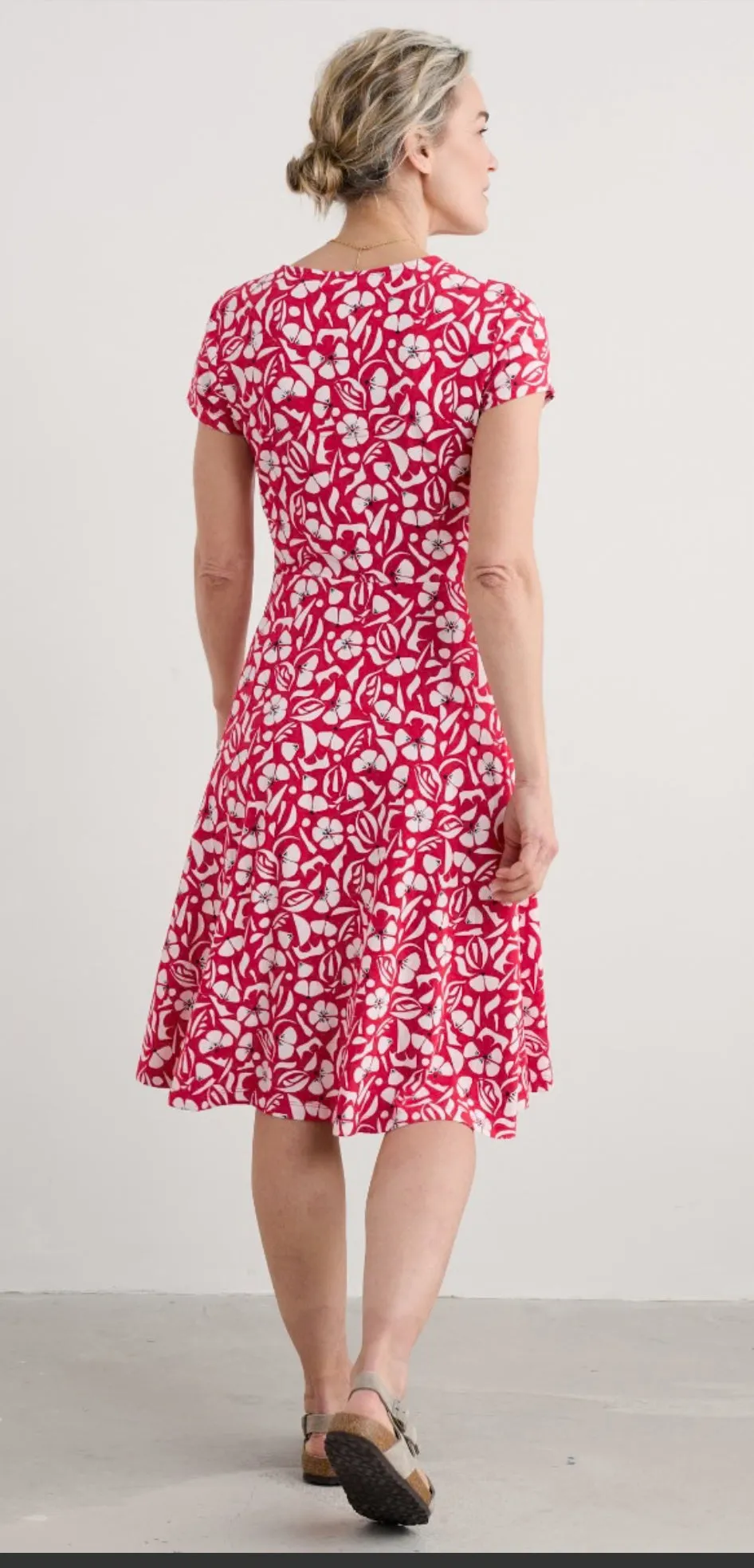 Seasalt Pier View dress Collaged Floral Scarlett