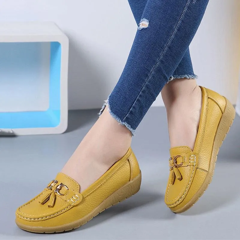 Slip-on Ballet-Style Flats Moccasins Boat Shoes Women's