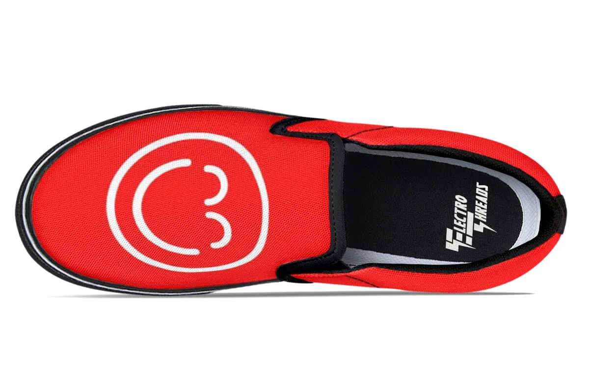 Smile Promo Red Slip on Shoes