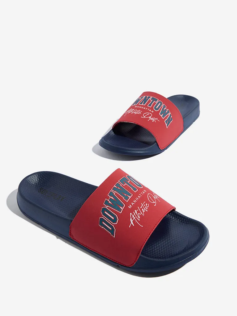 SOLEPLAY Red Text Design Pool Slides