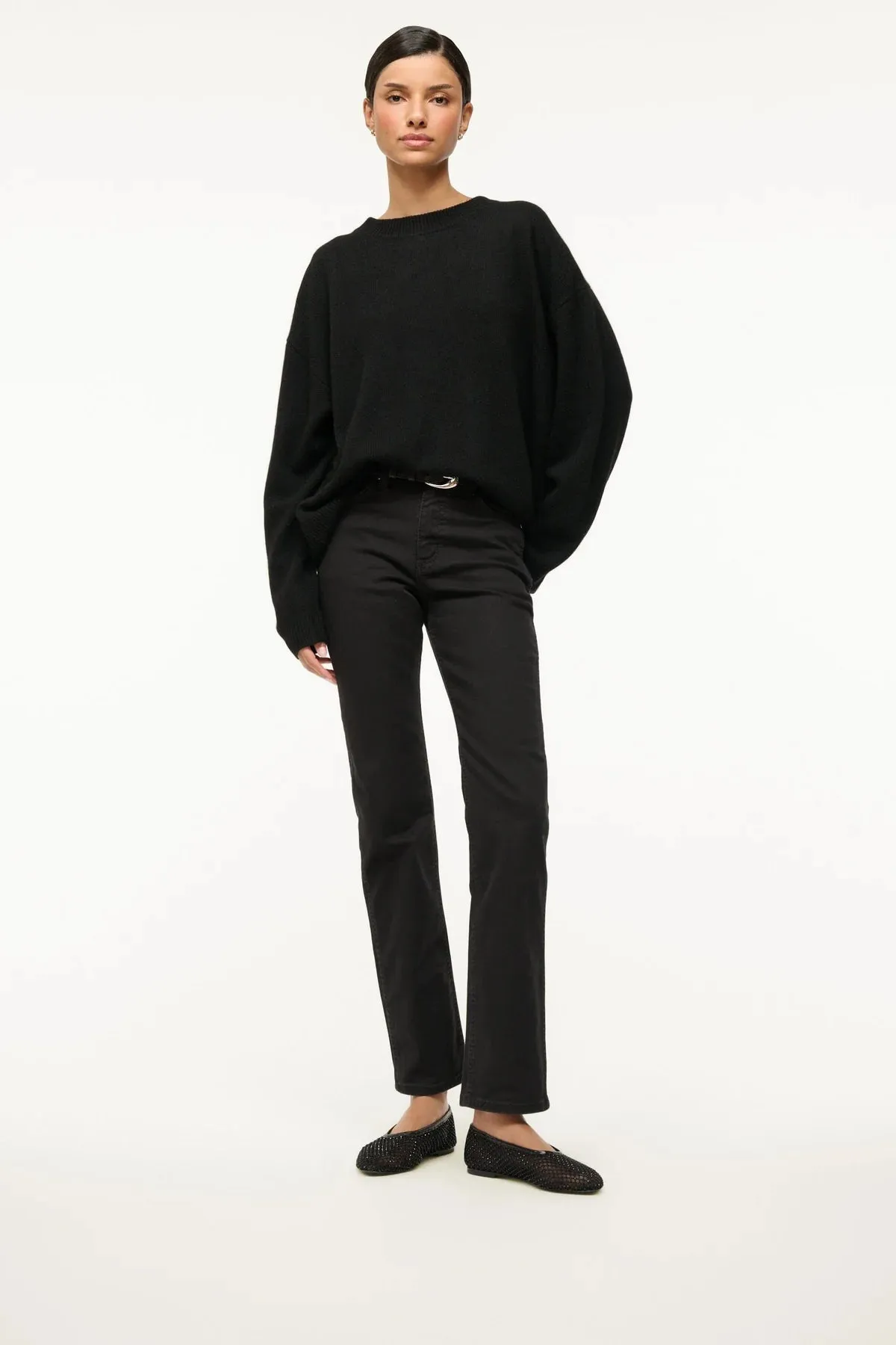 Staud Alba Ballet Black - Mesh