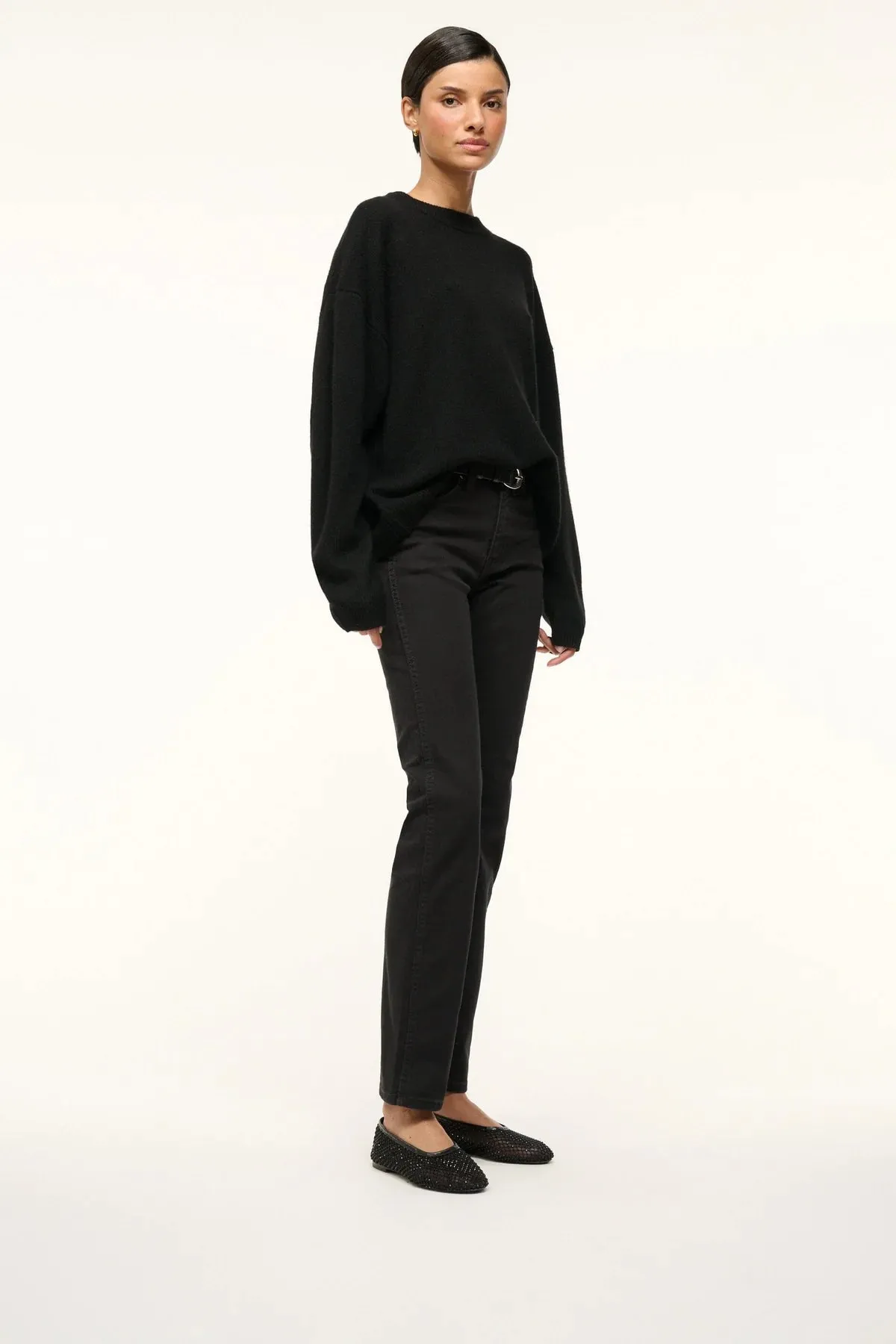 Staud Alba Ballet Black - Mesh