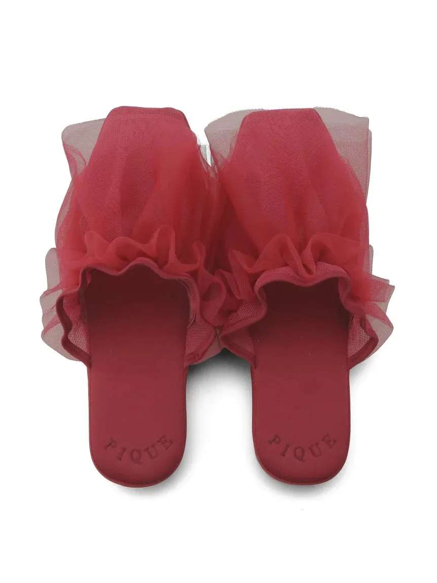 Strawberry Tulle Cozy Bedroom Indoor Slip On Shoes