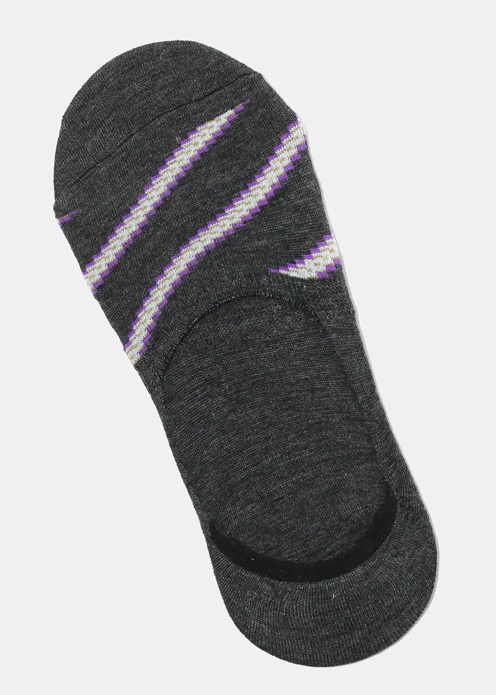 Striped No Show Socks