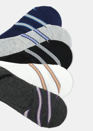 Striped No Show Socks