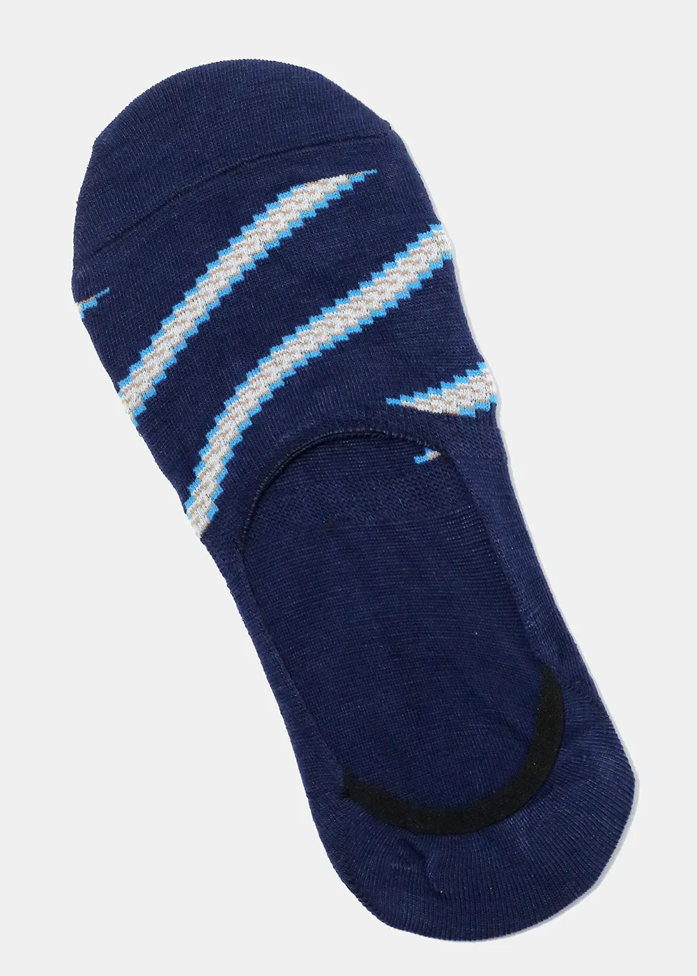 Striped No Show Socks