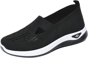 Thatrich Orthopedic Shoes for Women Breathable Soft Slip On Sneakers Comfort Mesh Up Stretch Sneaker Diabetic Walking Shoes