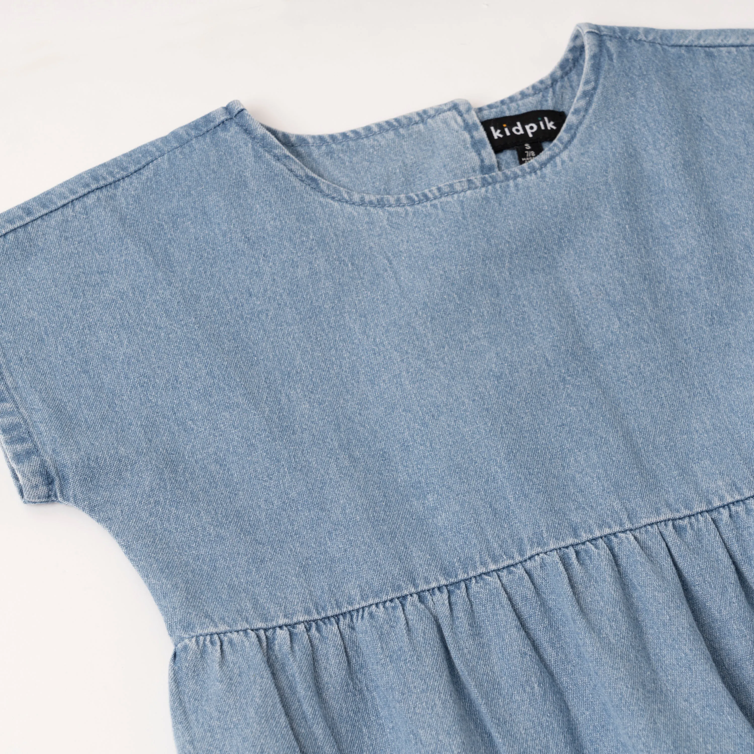 Tiered Denim Dress