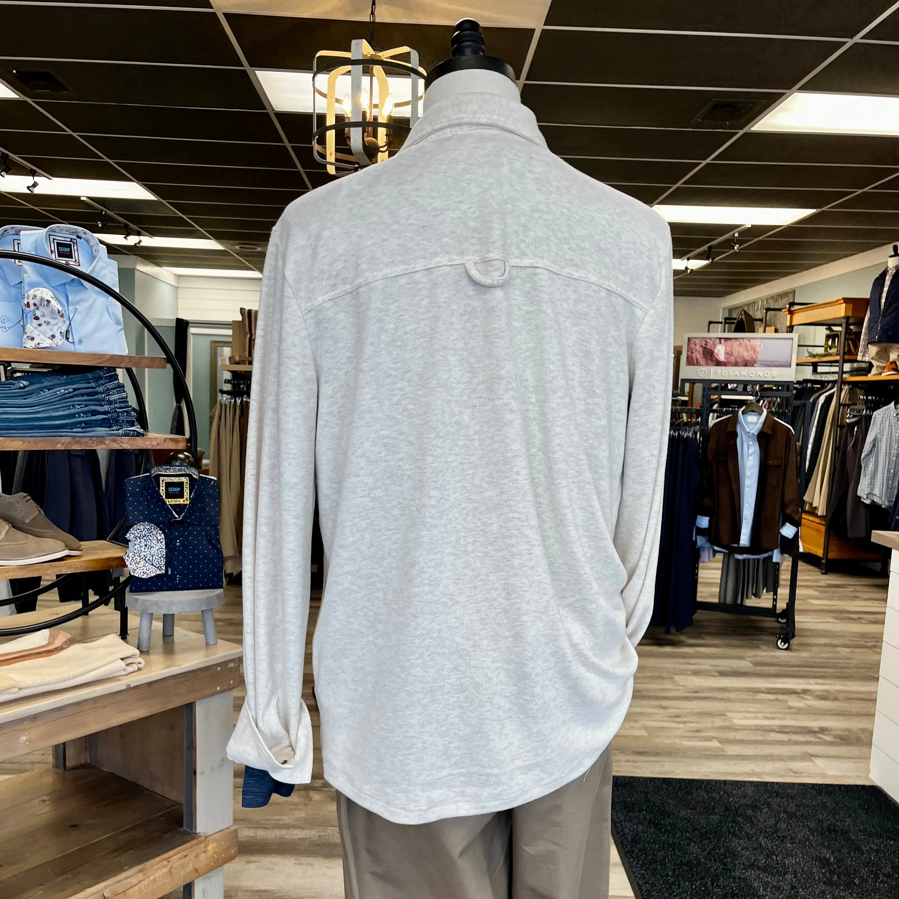 Vetiver Clark Shirt- Heather Oatmeal