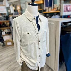 Vetiver Clark Shirt- Heather Oatmeal