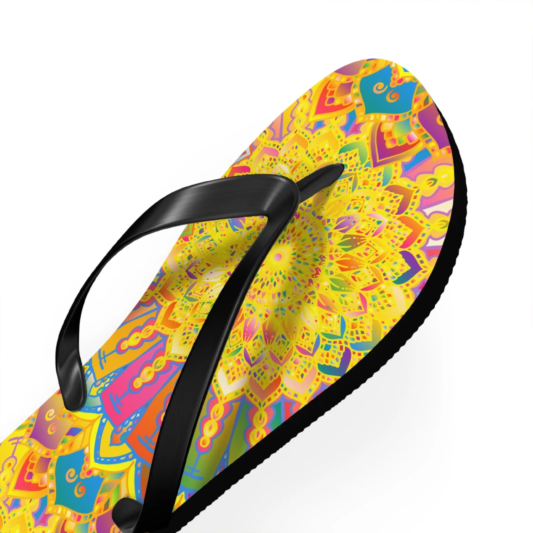 Vibrant Mandala Boho Flip Flops - Summer
