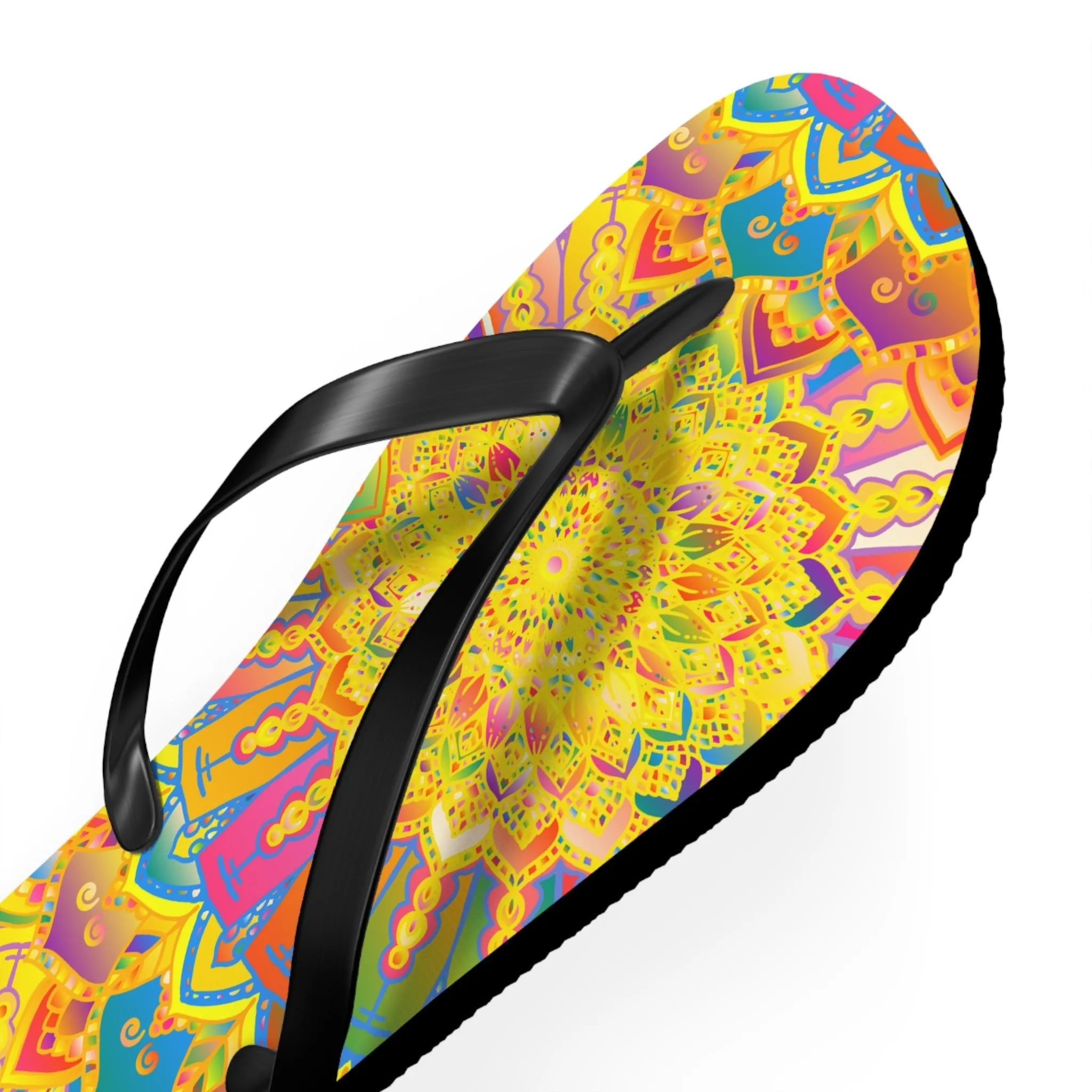 Vibrant Mandala Boho Flip Flops - Summer