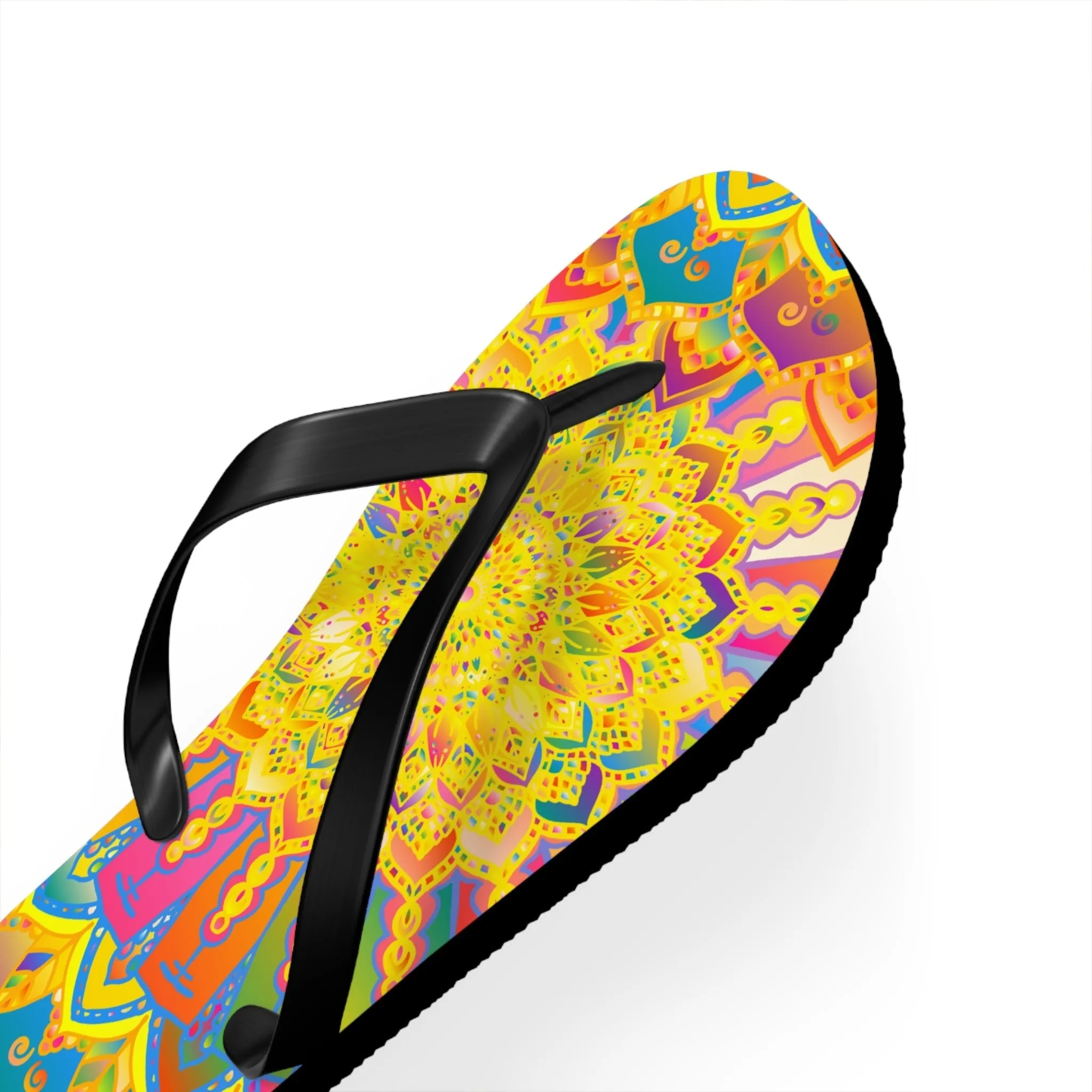 Vibrant Mandala Boho Flip Flops - Summer