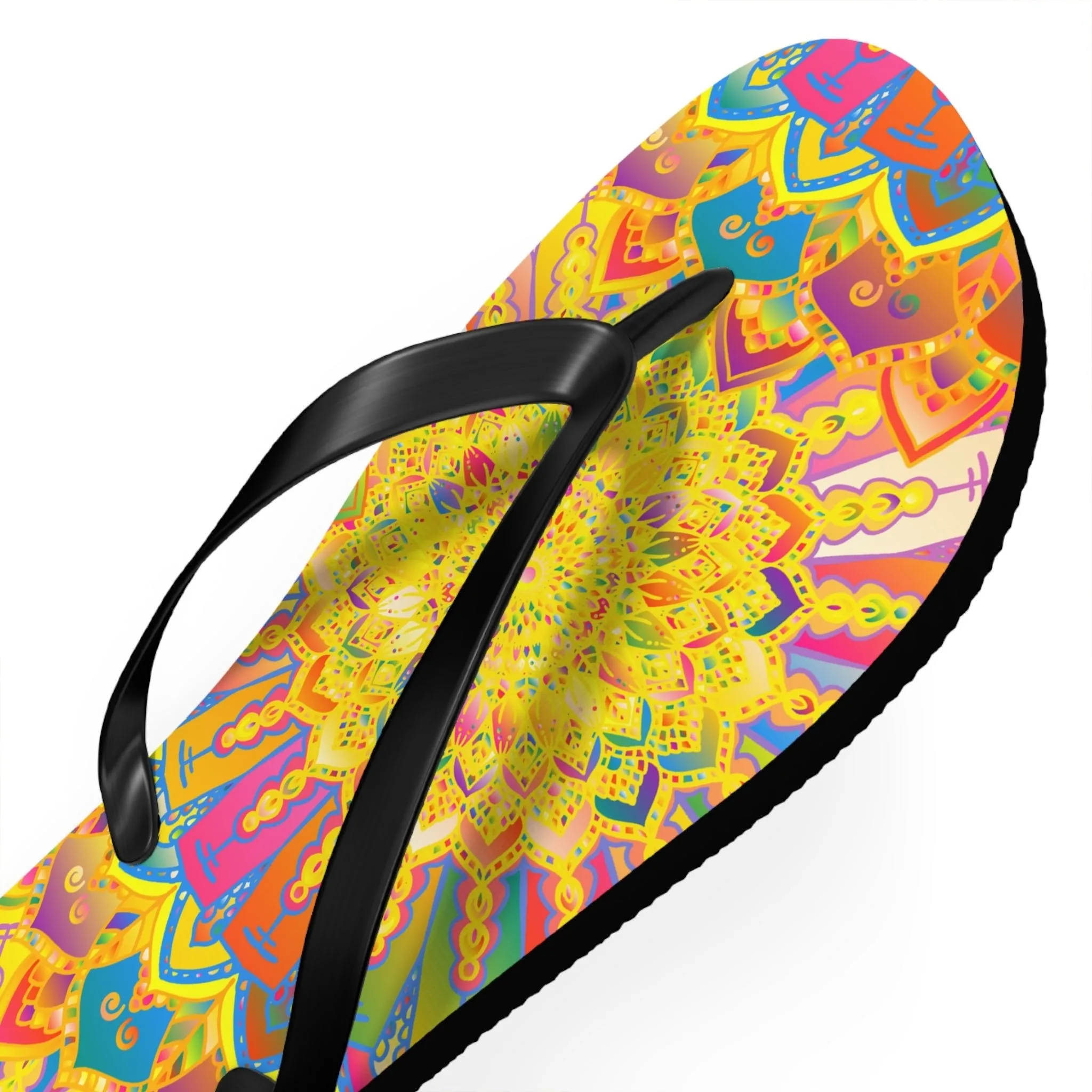 Vibrant Mandala Boho Flip Flops - Summer