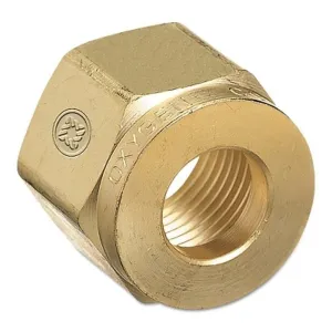Western Brass Nut: Hand-Tight, RH Female, Oxygen CGA-540 - 662P
