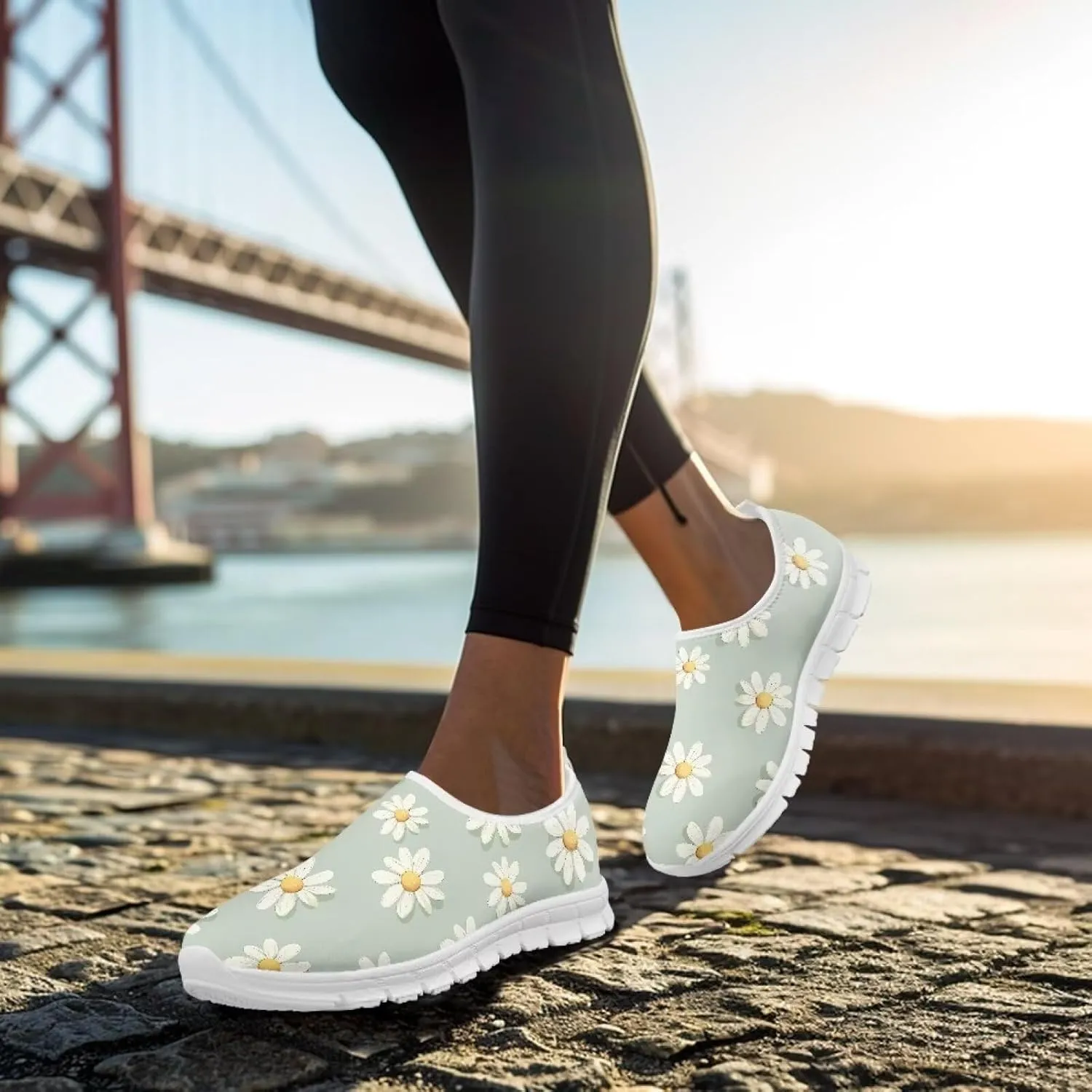 Women's Walking Shoes Cushion Athletic Jogging Shoe Casual Anti-Slip Tennis Sneakers for Outdoor Hiking Size 5.5-11.5 White Sole