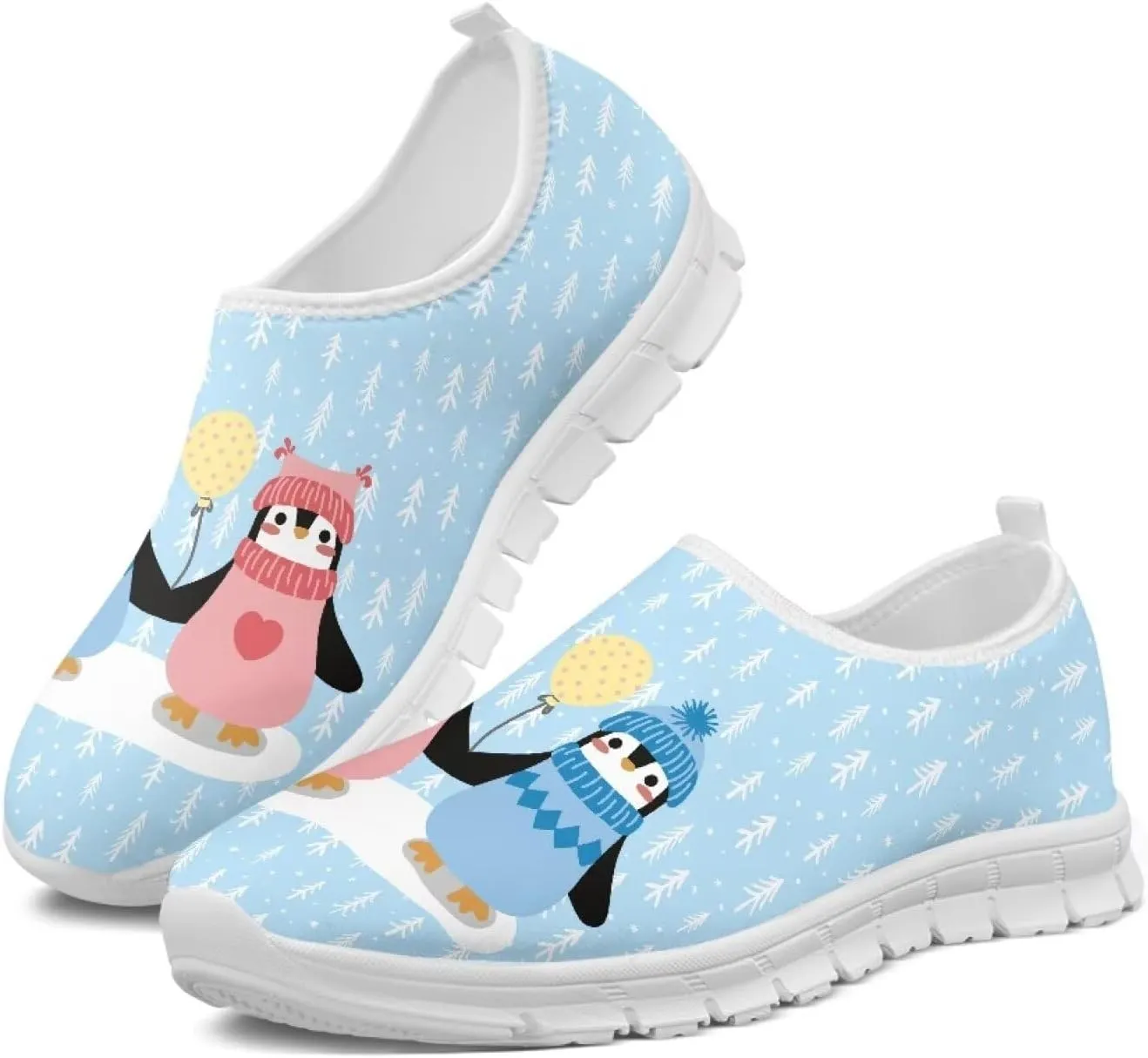 Women's Walking Shoes Cushion Athletic Jogging Shoe Casual Anti-Slip Tennis Sneakers for Outdoor Hiking Size 5.5-11.5 White Sole