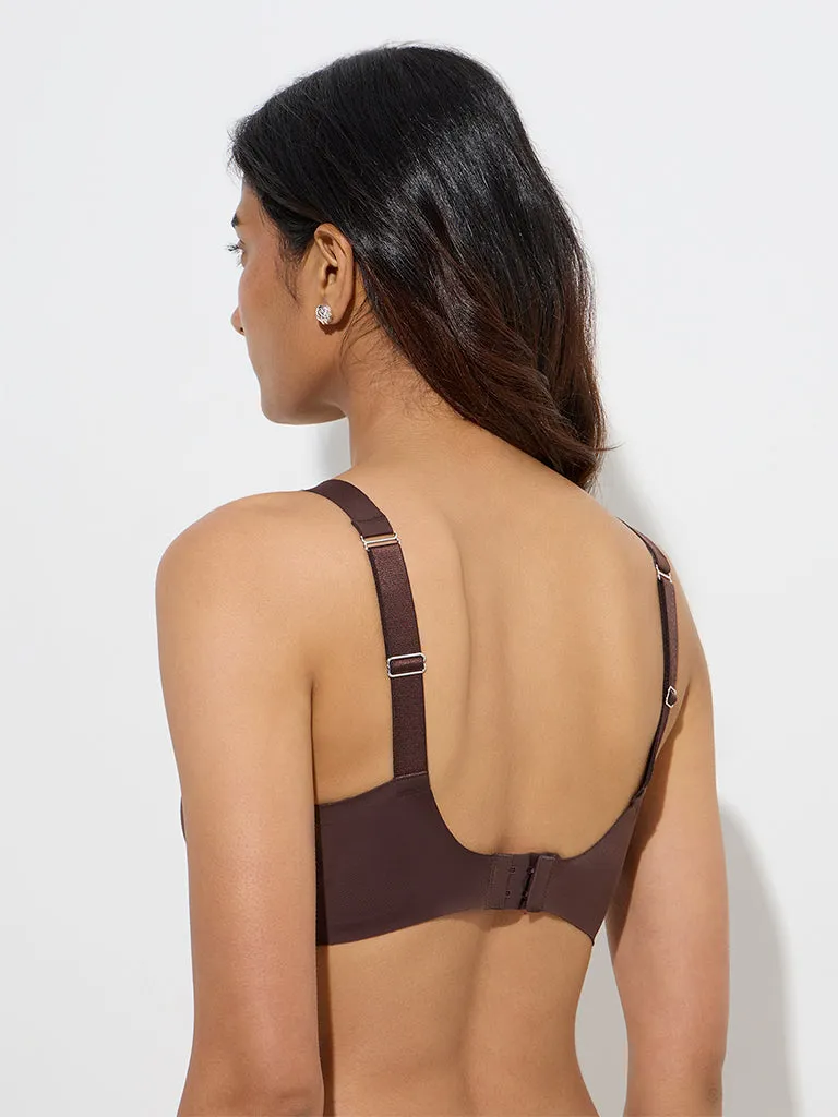 Wunderlove Dark Brown Invisible Non-Padded Bra