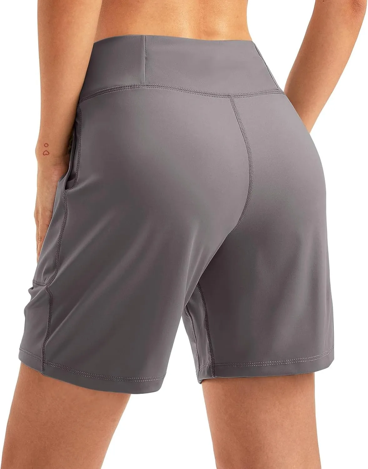 Yoga Shorts for Women High Waisted Bermuda Summer Casual Shorts Fashion Exercise Pants for Running Workout Athletic