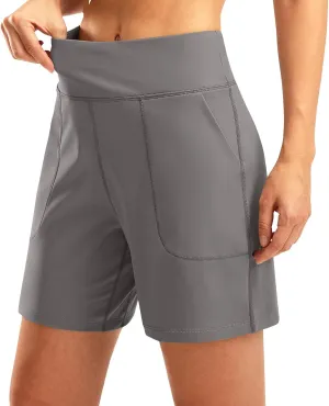 Yoga Shorts for Women High Waisted Bermuda Summer Casual Shorts Fashion Exercise Pants for Running Workout Athletic